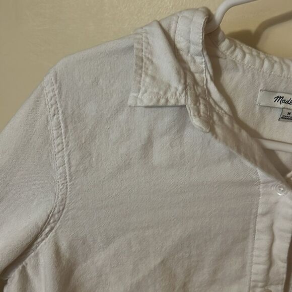 Madewell 100% cotton White Button-Down Shirt size medium - Picture 3 of 7